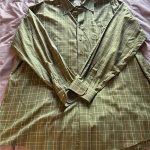 L.L. Bean Green Plaid Button Down Shirt XXL-Tall #269338 NWOT Wrinkle Resistant